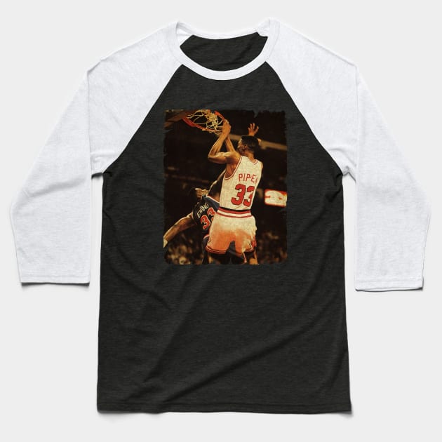 Scottie Pippen vs Patric Ewing 'Over 33' Baseball T-Shirt by MJ23STORE